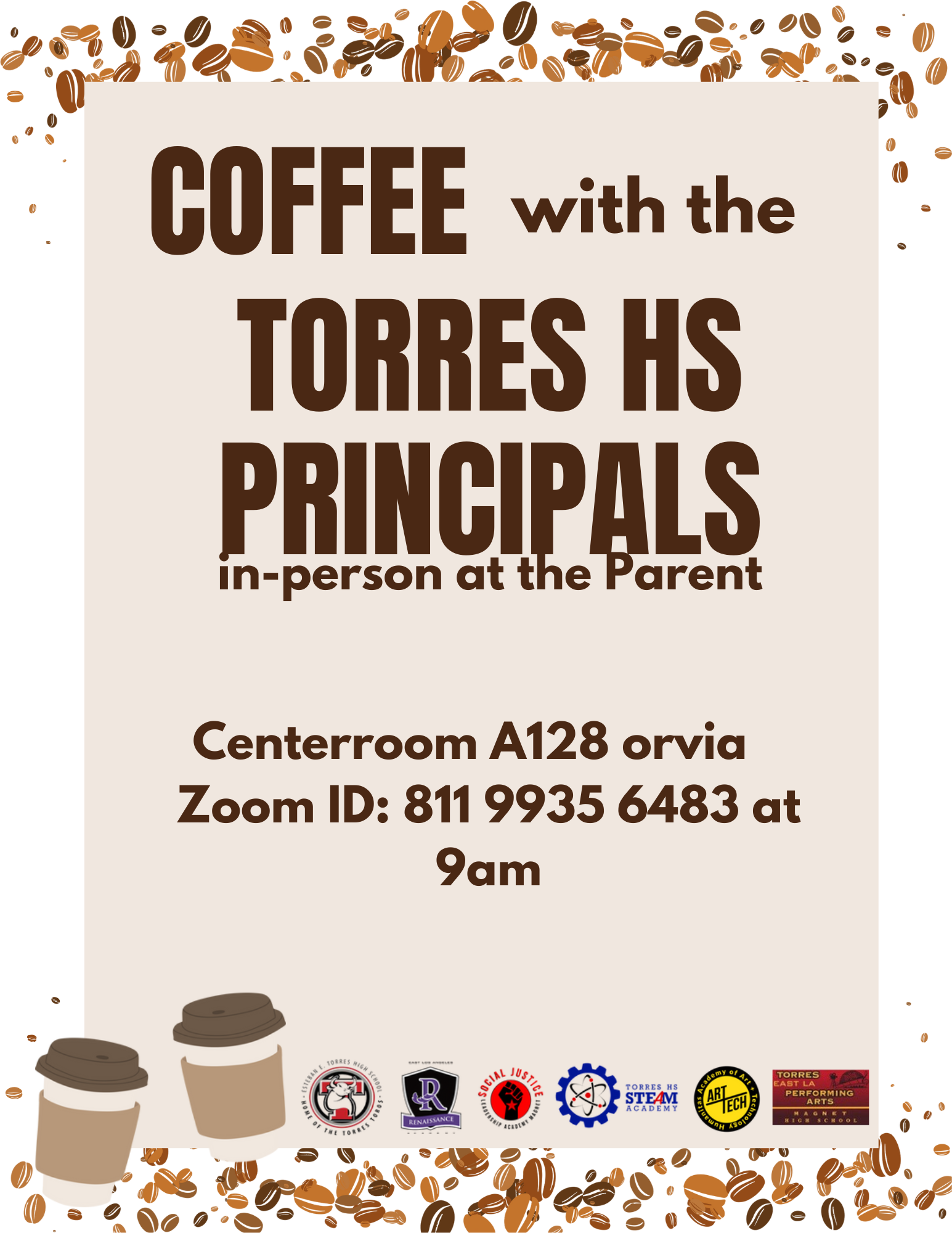 Coffee with the principals flyer