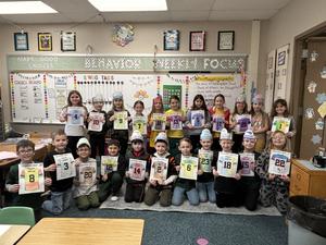Mrs. Damaska's class made Super Bowl hats to wear