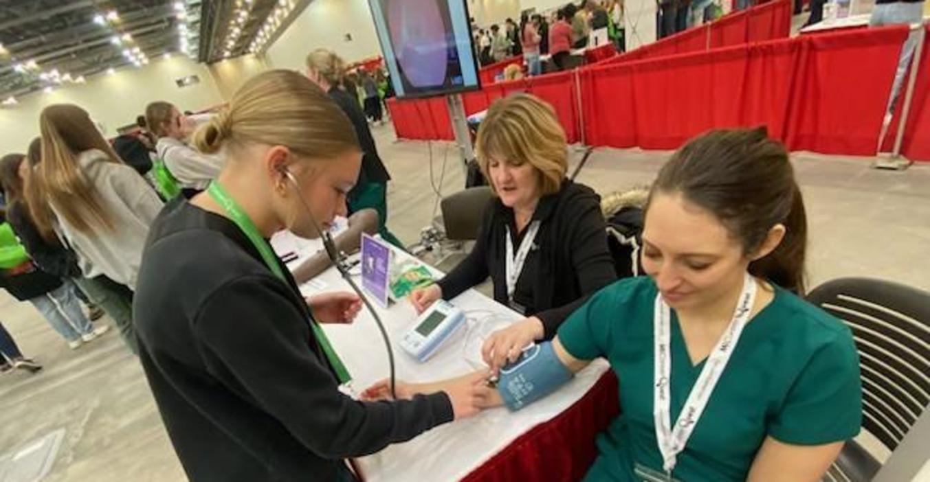 Students learn about a variety of career options at the annual Career Quest in Grand Rapids.