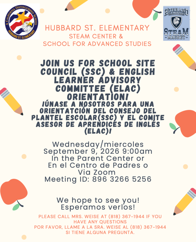 ELAC and SSC Orientation and Election