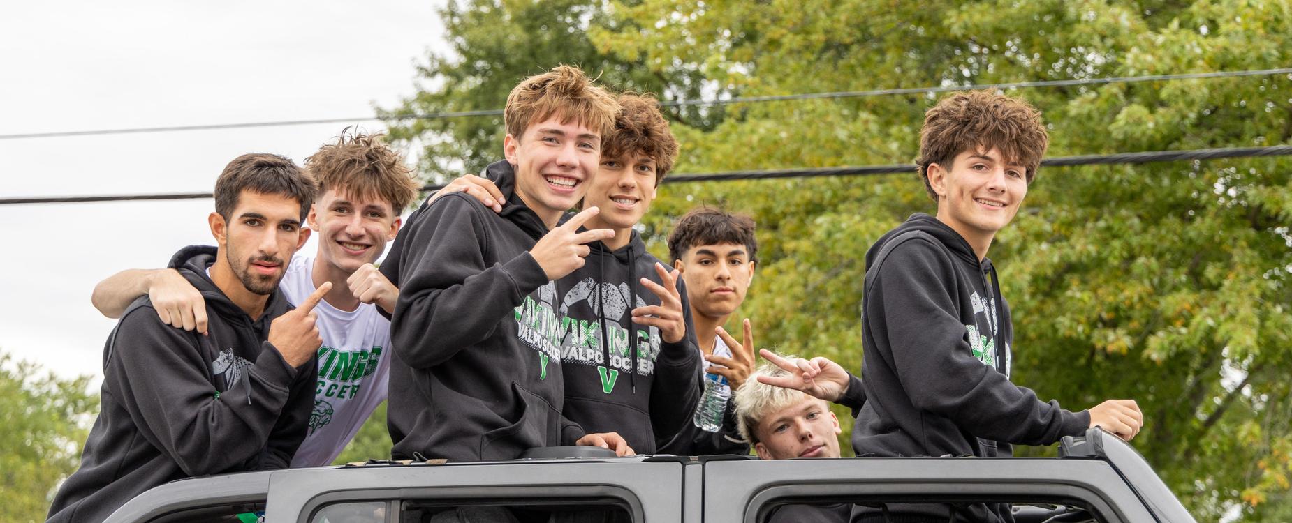 Boys Soccer at Homecoming Parade