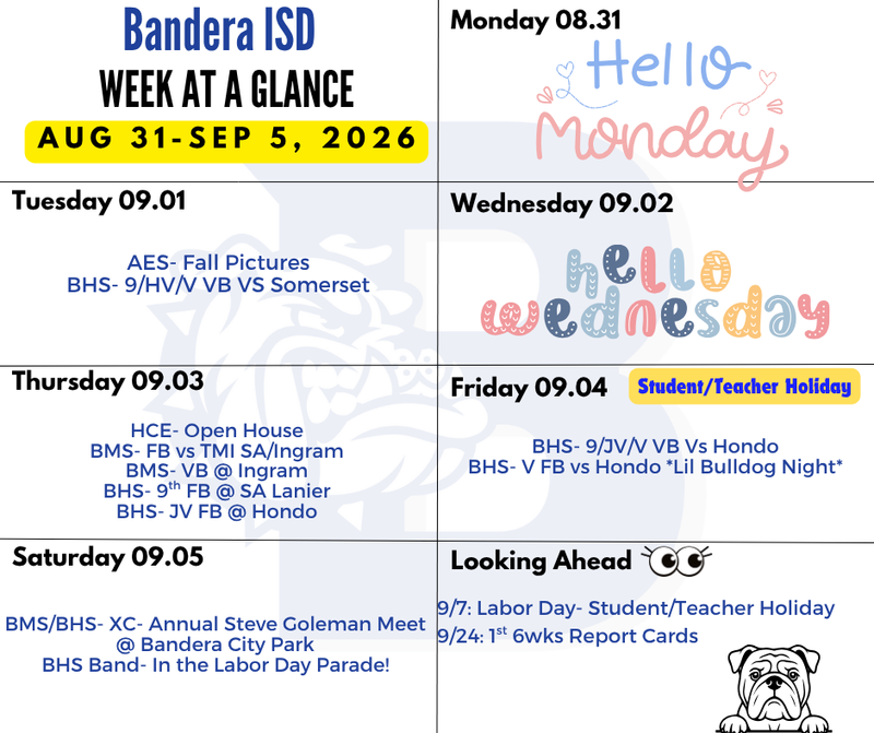 week at a glance