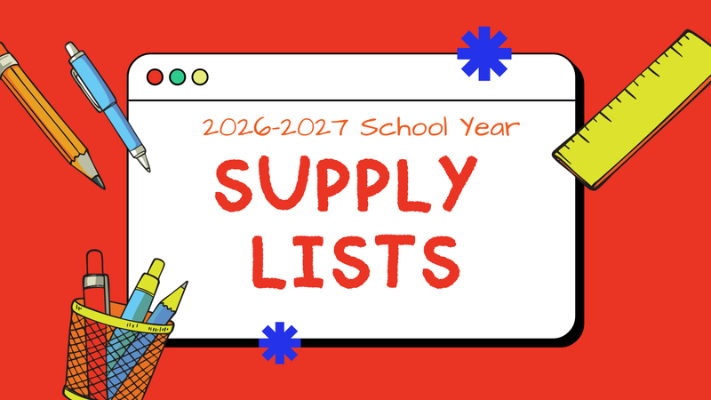 2026-2027 School Year Supply Lists