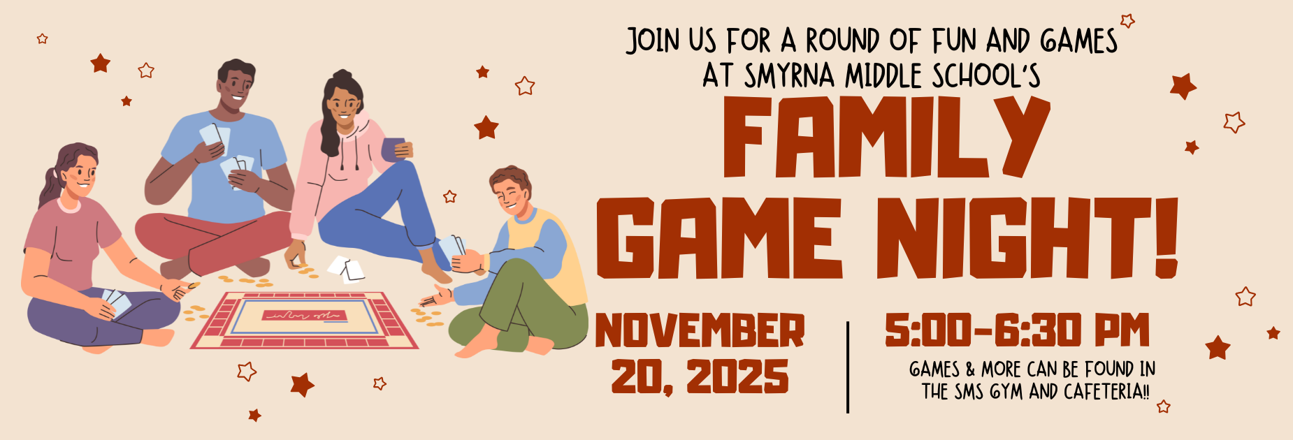 Celebrate Family Game Night with your student! November 20th!