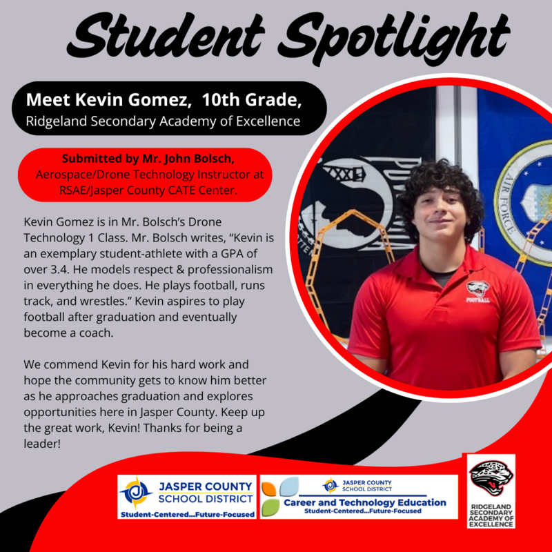 Student Spotlight: Meet Kevin Gomez, RSAE, 10th Grade Featured Photo