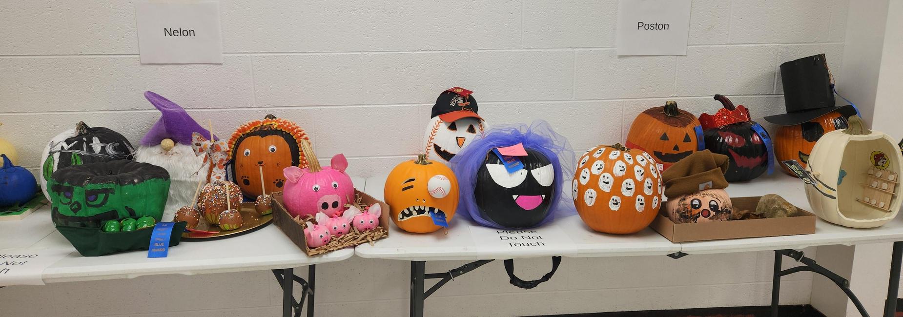 5th-grade students were very creative in decorating pumpkins for their 4-H project!