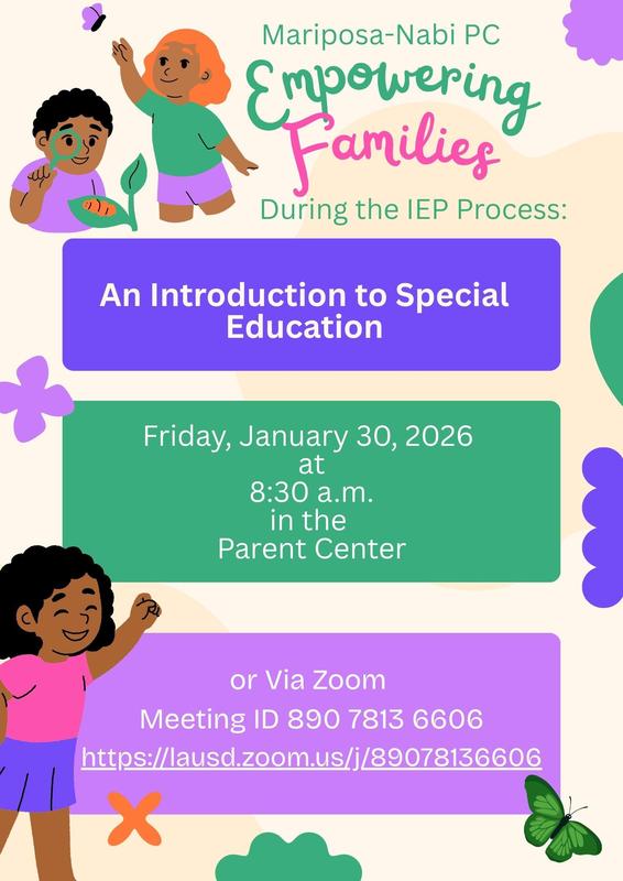 Intro to Special Ed Parent Meeting