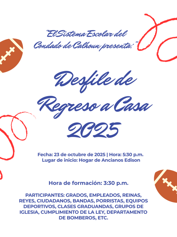 Homecoming Poster 2025 in Spanish