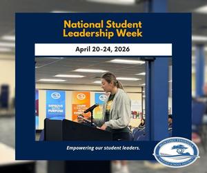 High School Student Rep at Podium