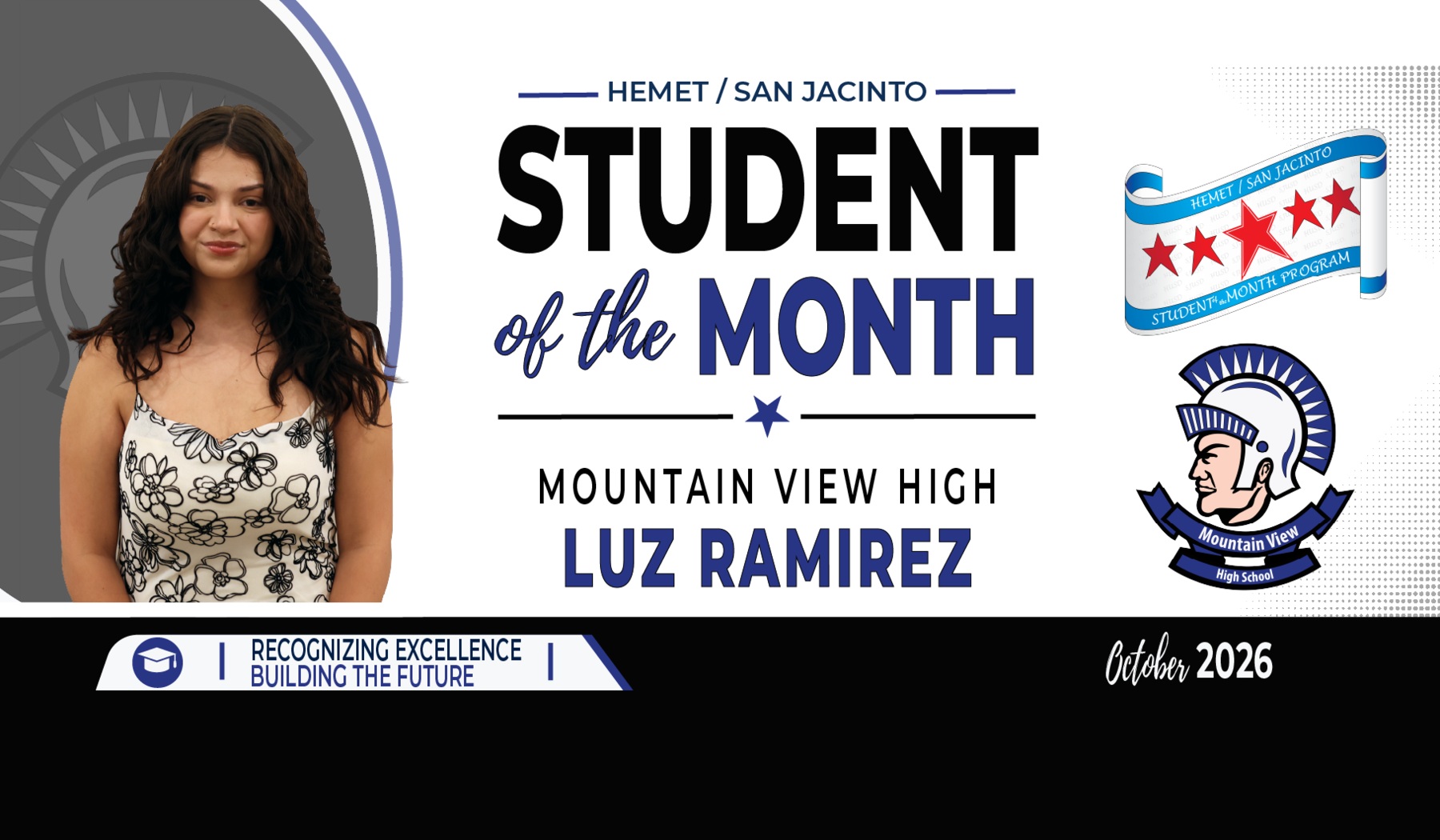 MVHS Student of the Month Luz Ramirez