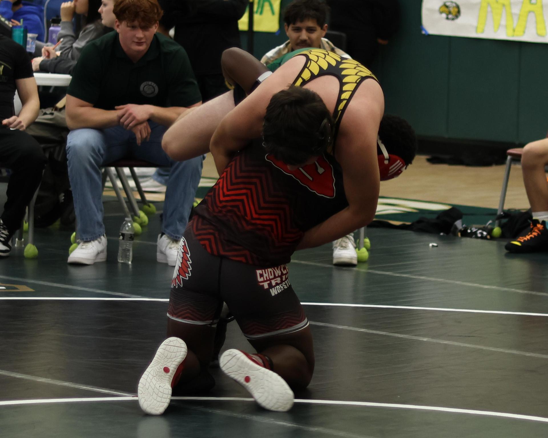 boys wrestling at liberty duals