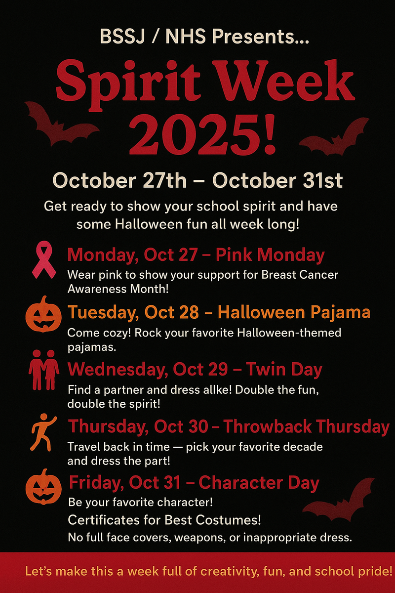 Spirit Week Flyer 2025