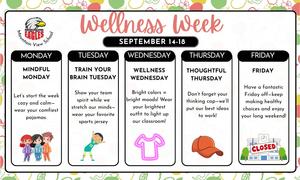 Wellness Week September 14 to September 18