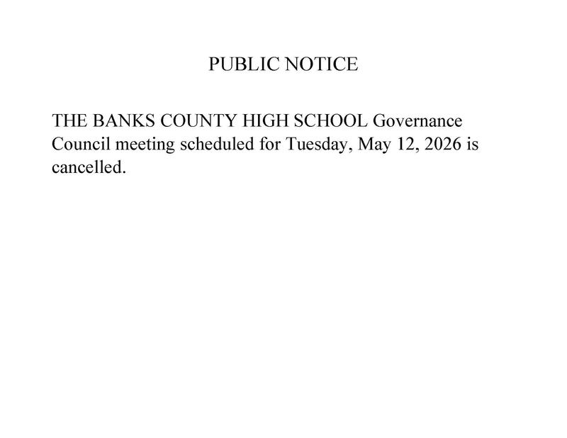 BCHS Governance Meeting Cancelled