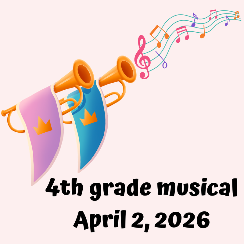 Trumpets playing music and words 4th grade musical April 2, 2026