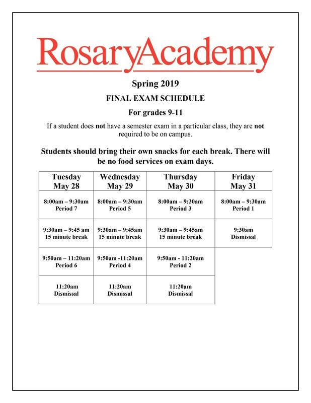 Spring 2019 Final Exam Schedule Featured Photo