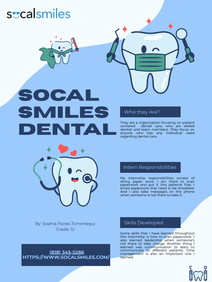 Socal Smiles Dental Internship Poster