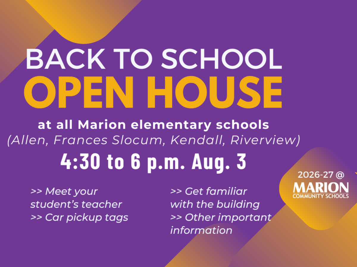 promo graphic - Marion elementaries open house 2026