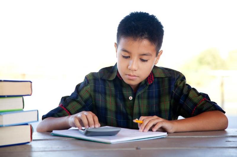 student studying