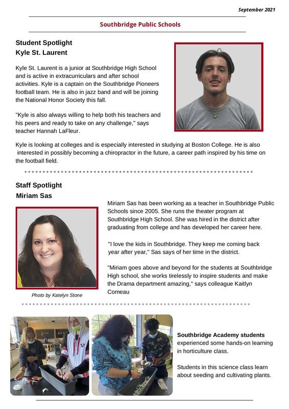 September 2021 Newsletter West Street School