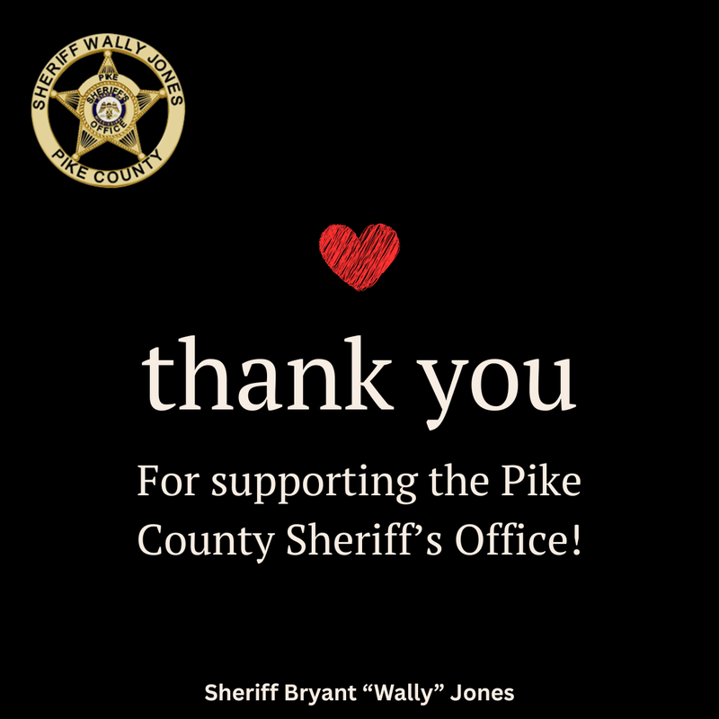 Pike County Sheriff's Office Thank You Note