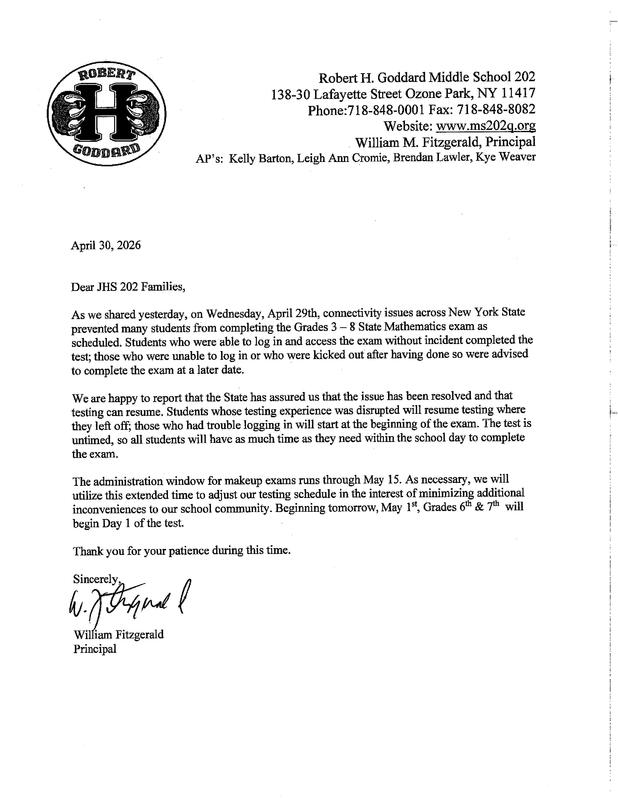 Testing Letter Updated