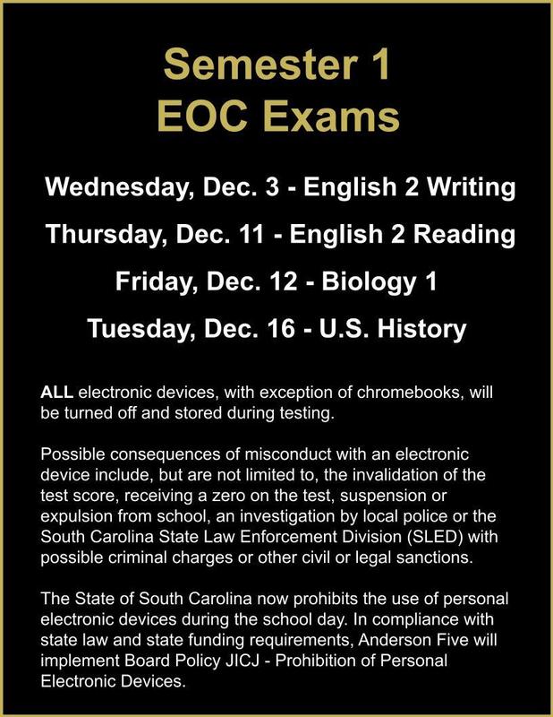 Semester 1 EOC Exams