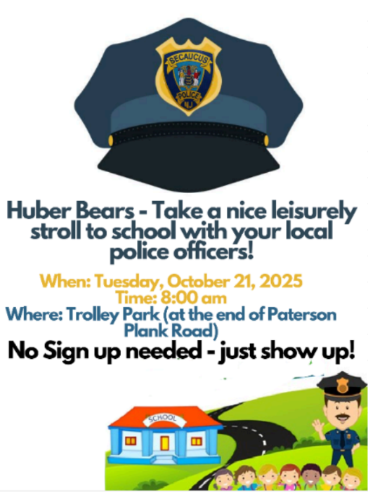 Walk to School with A Cop on October 21st, 2025