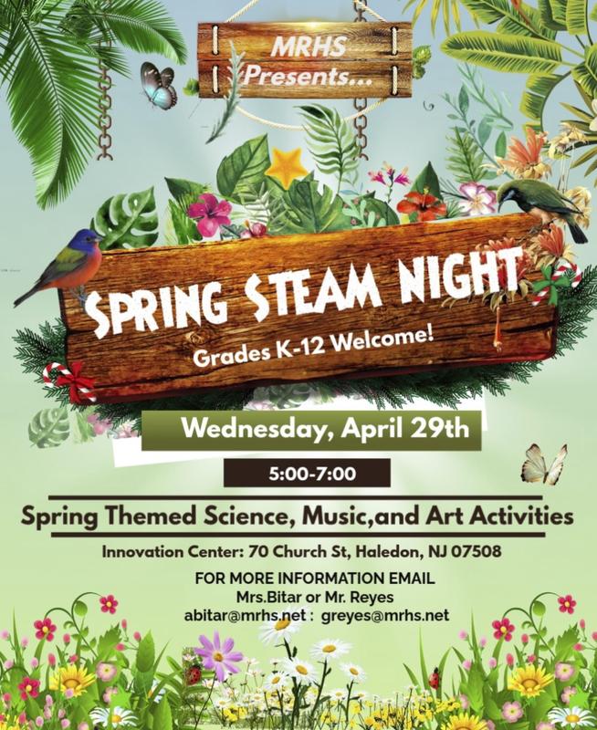 MRHS Spring STEAM Night - 4-29 5pm!