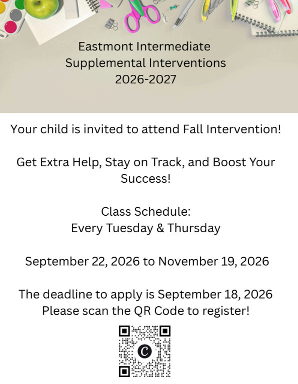 Eastmont Intermediate Supplemental Interventions  2026-2027