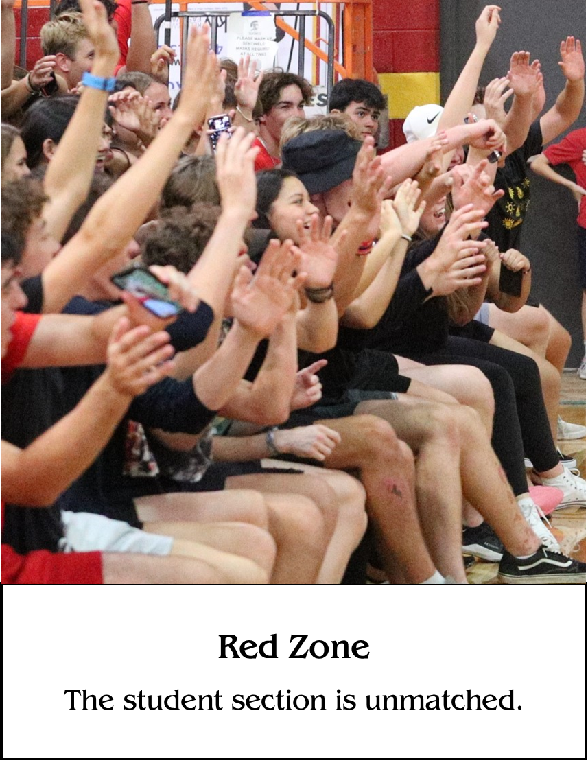 students in the red zone