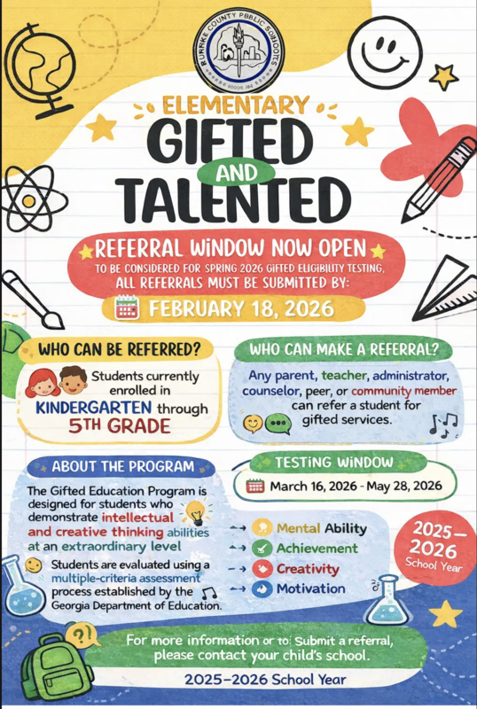 gifted and talented referral window flyer