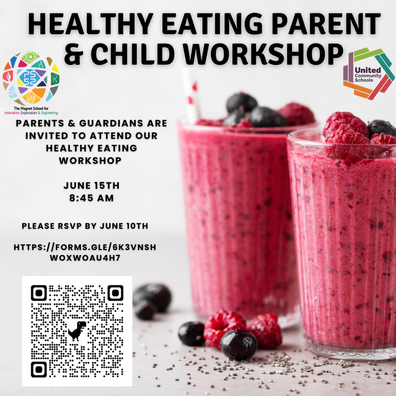smoothie on flyer for parent workshop