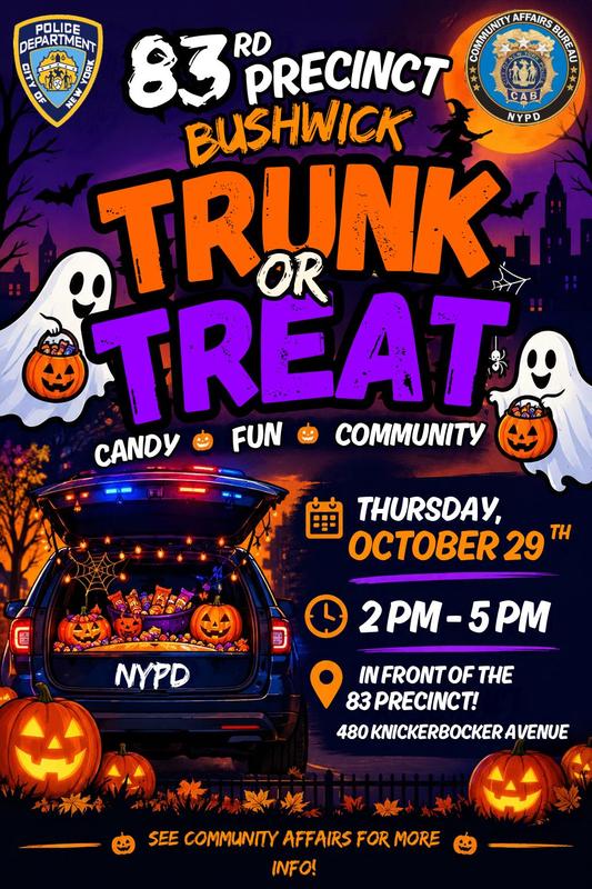 83 Precinct Trunk or Treat Flyer