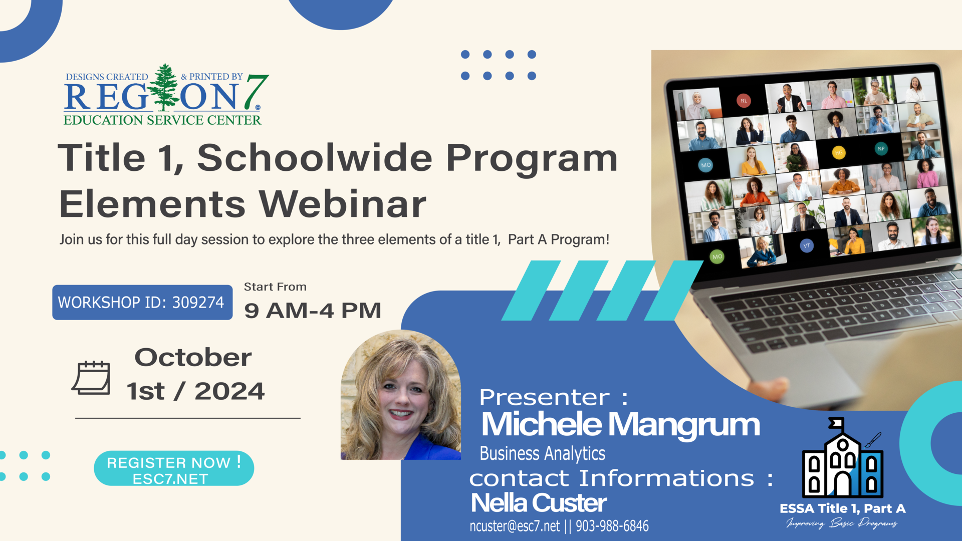 Upcoming Workshops at Region 7 ESC - Upcoming Workshops - ESC Region 7