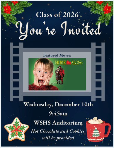 Senior Christmas movie flyer