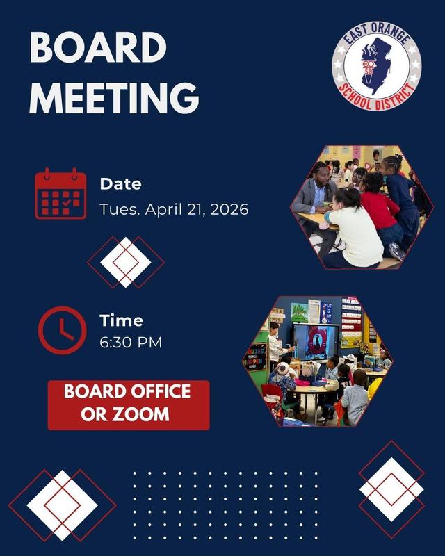 Board Meeting April 21 6:30 pm
