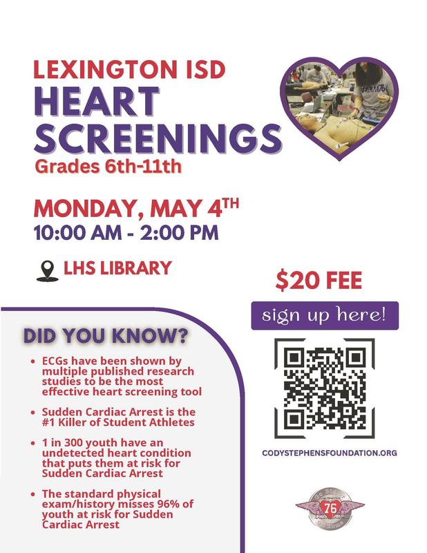 LHS-LMS Heart Screenings Flyer