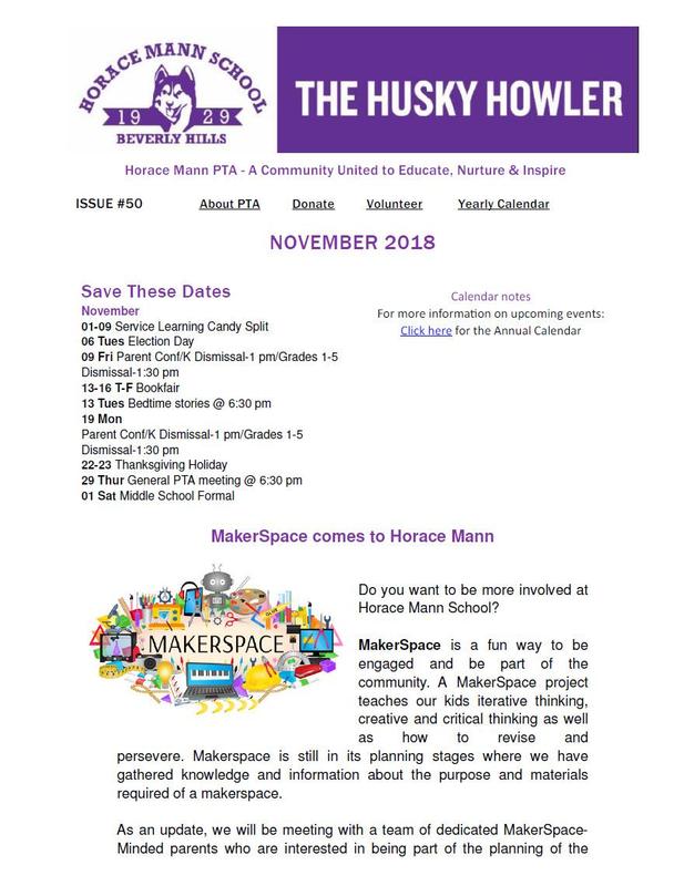 The Husky Howler - November 2018 Featured Photo