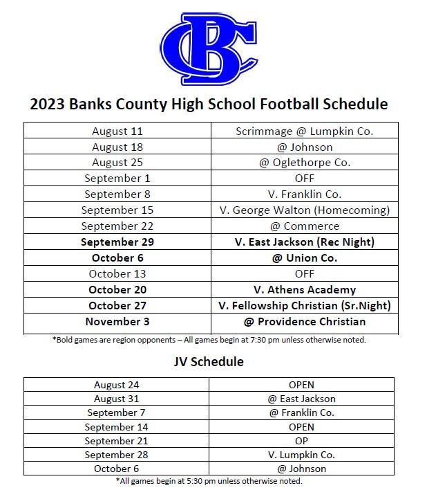Athletics Our School Banks County High School