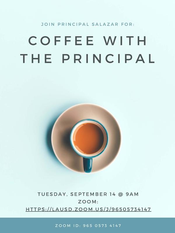 Coffee with the Principal 9/14/21 @ 9am Featured Photo