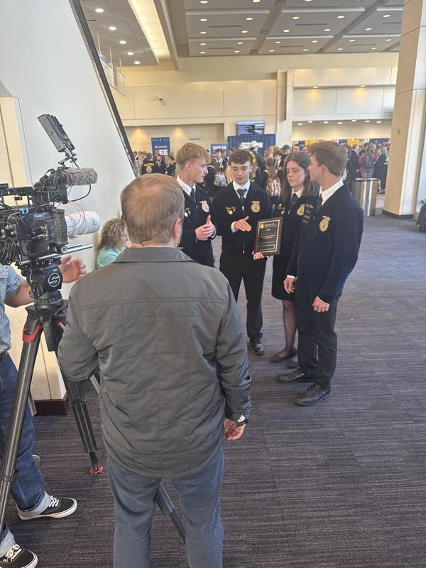 FFA Students being interviewed at national competition