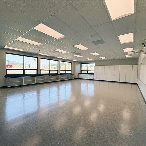 completed interior of building addition