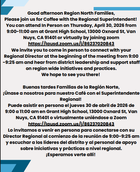 Meeting Flyer/Folleto de la reunión
