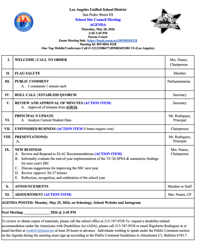Agenda
