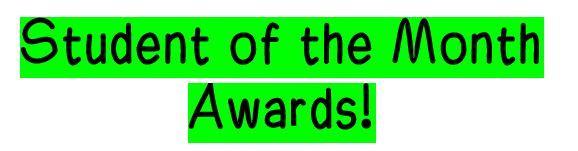 student of the month