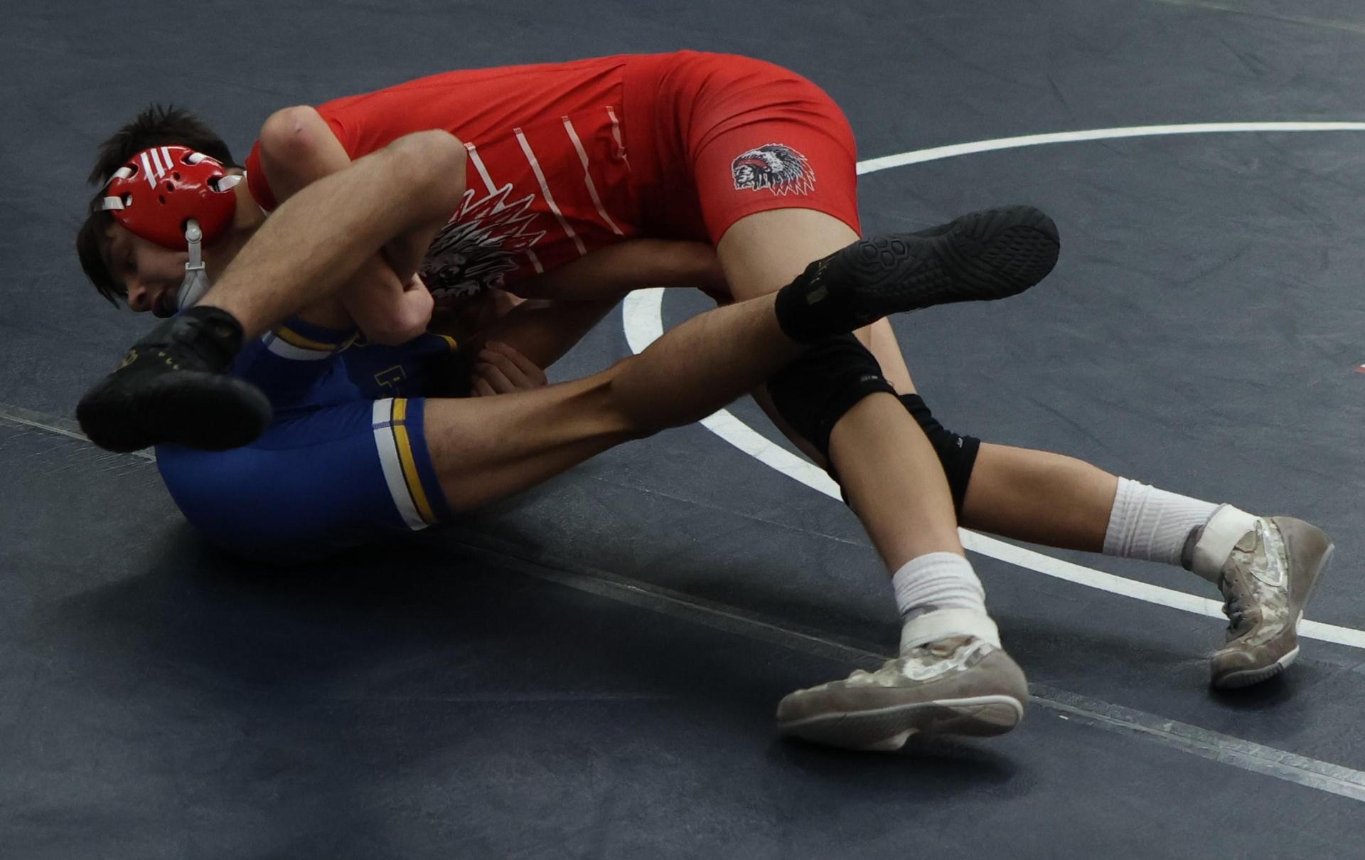 Boys wrestling in the Liberty Duals event 47