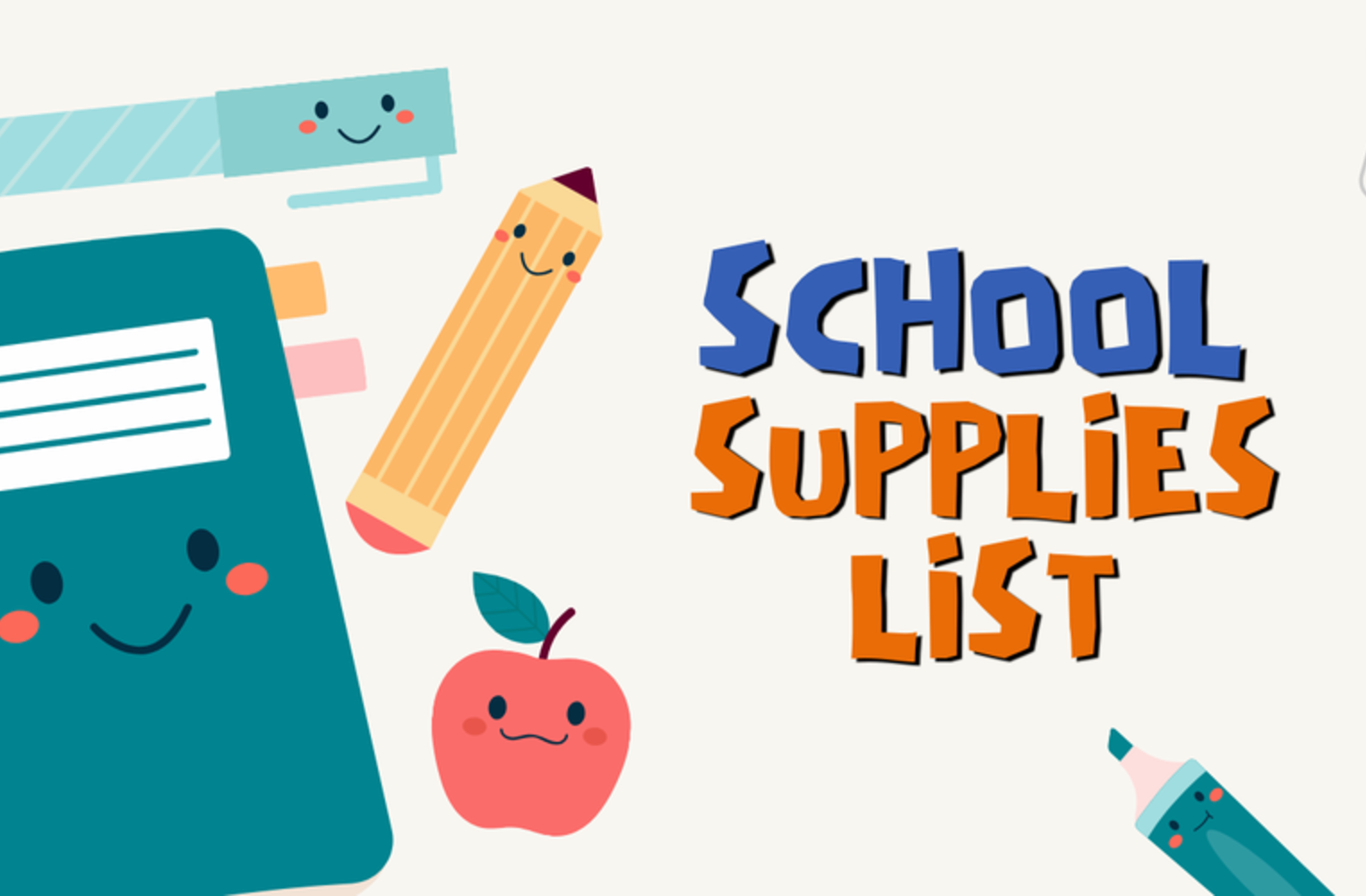 BTS School Supplies List