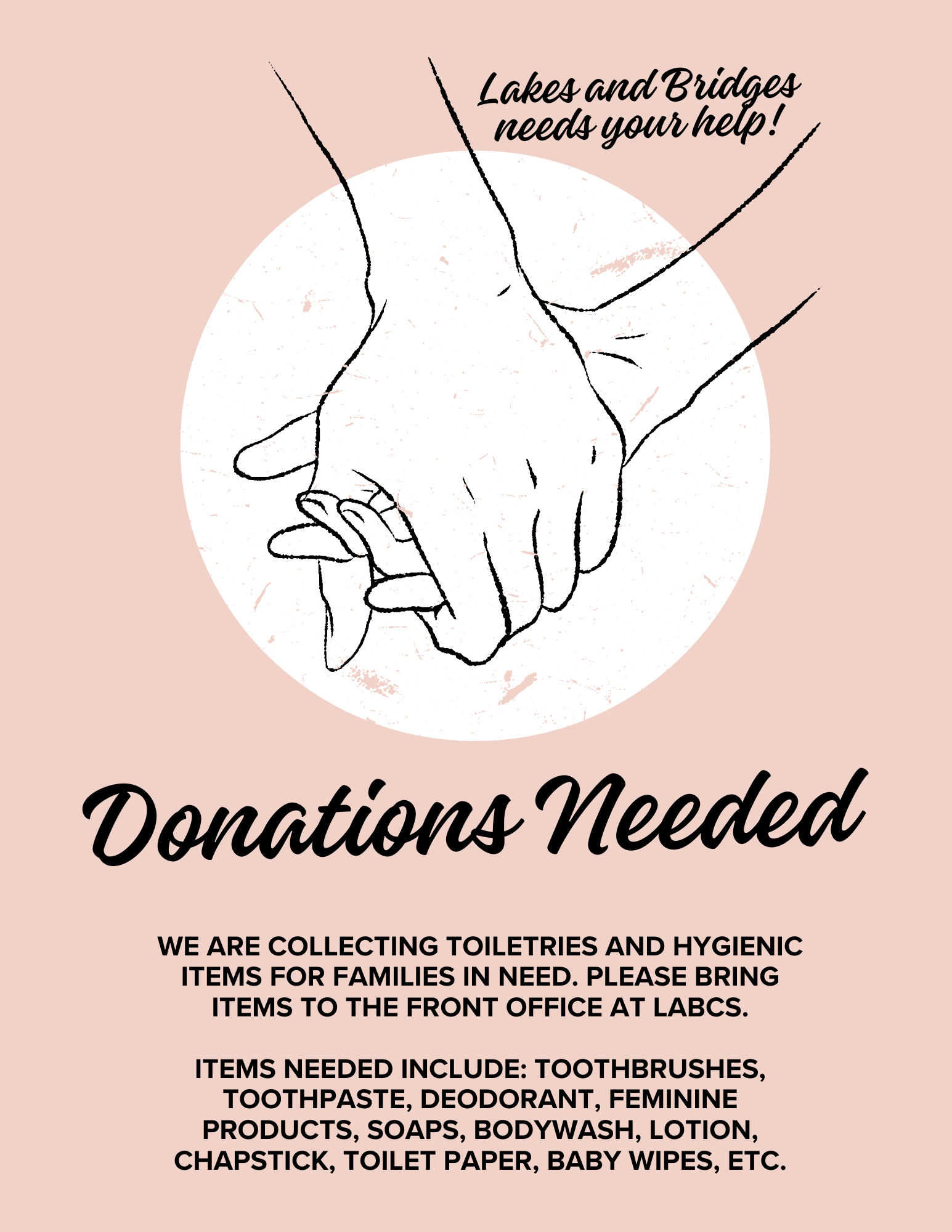 Toiletry Items Being Accepted to Help the Community