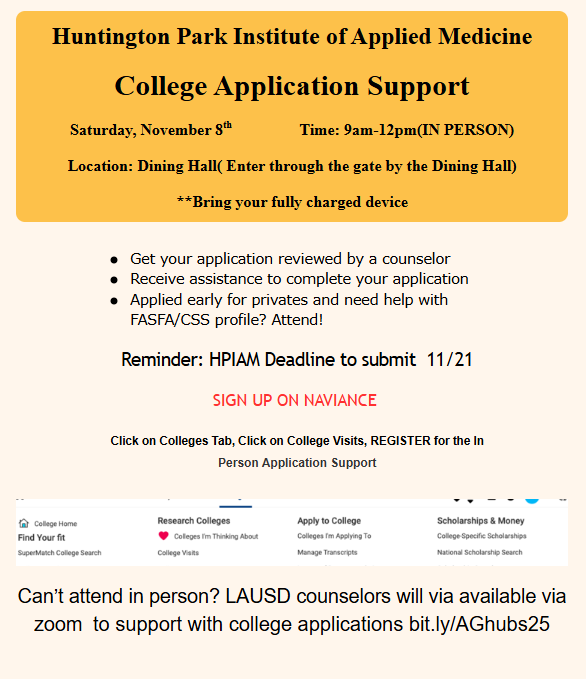 College App Support Flyer